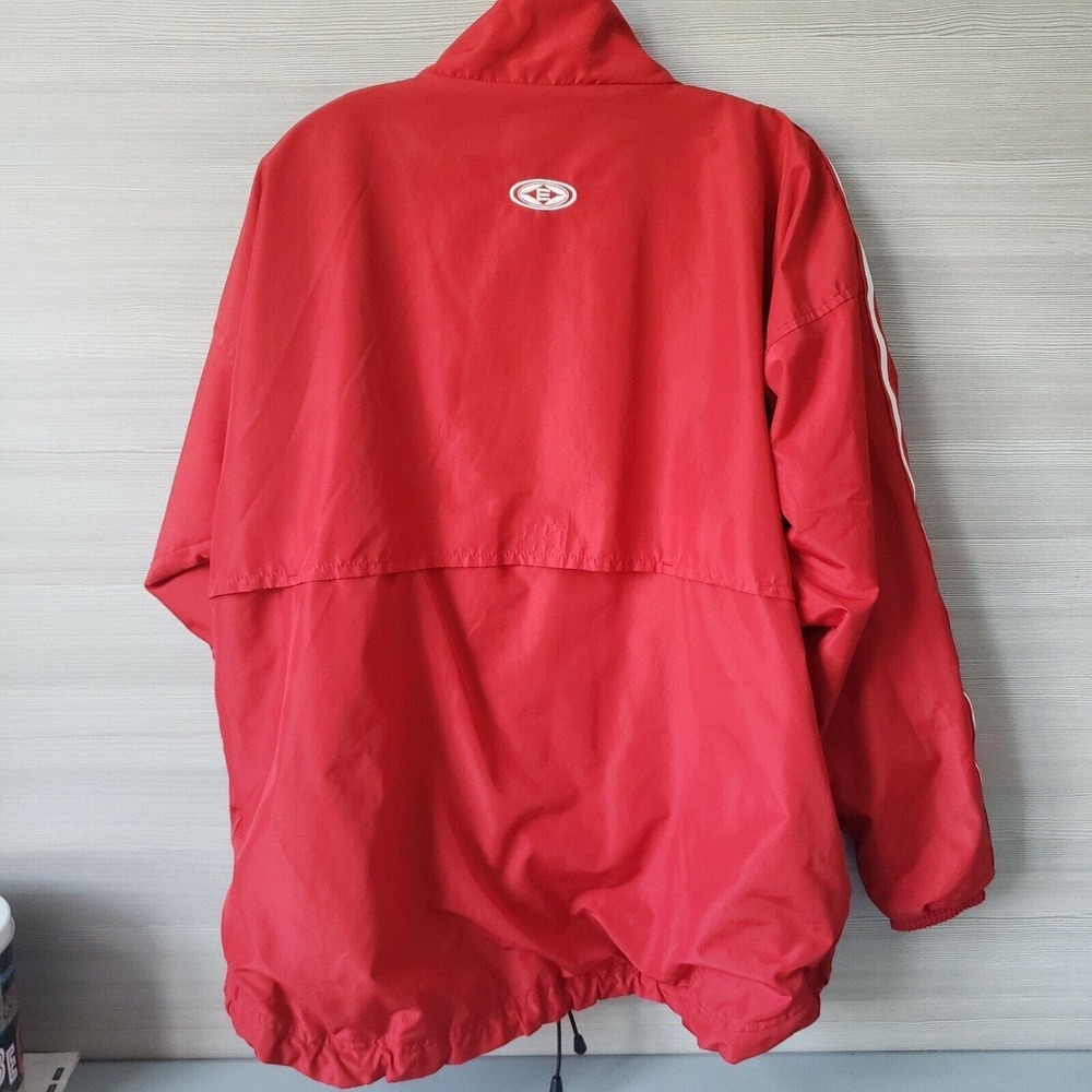 Easton Mens Vintage 80s 90s Jacket Red‎ Baseball Track Coach Vented Windbreaker - Picture 2 of 12